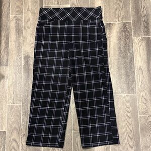 Torrid Black Plaid Wide-Leg Pants